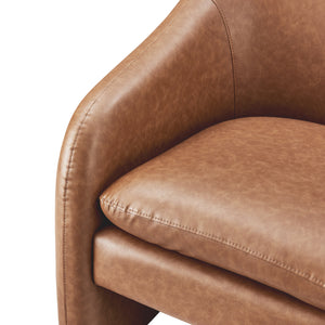 Zella PU Accent Arm Chair Vintage Cider, Brown 1900213-VCD New Pacific Direct