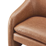 Zella PU Accent Arm Chair Vintage Cider, Brown 1900213-VCD New Pacific Direct