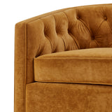 Walsh Velvet Swivel Accent Arm Chair Dainty Caramel, Brown 1900214-619 New Pacific Direct