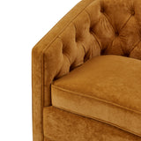 Walsh Velvet Swivel Accent Arm Chair Dainty Caramel, Brown 1900214-619 New Pacific Direct