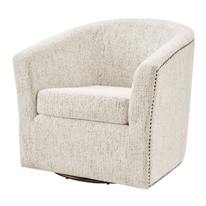 Ernest Fabric Swivel Accent Arm Chair Concord Cream, Beige 1900215-646 New Pacific Direct