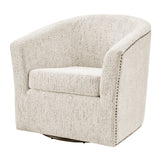 Ernest Fabric Swivel Accent Arm Chair Concord Cream, Beige 1900215-646 New Pacific Direct