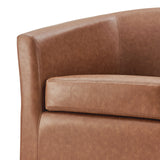 Ernest PU Swivel Accent Arm Chair Vintage Cider, Brown 1900216-VCD New Pacific Direct