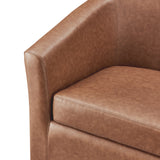 Ernest PU Swivel Accent Arm Chair Vintage Cider, Brown 1900216-VCD New Pacific Direct