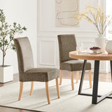 Valencia Fabric Dining Side Chair - Set of 2 Pasadena Taupe, Beige 1900217-639 New Pacific Direct