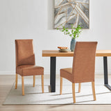 Valencia PU Dining Side Chair - Set of 2 Vintage Cider, Brown 1900218-VCD New Pacific Direct