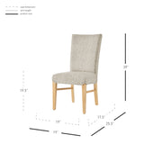 Milton Fabric Dining Side Chair - Set of 2 Pasadena Beige 1900219-638 New Pacific Direct