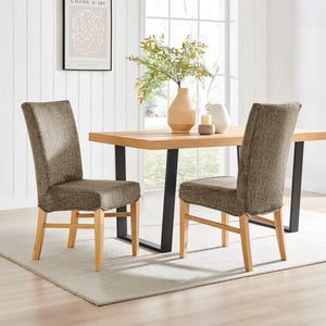 Milton Fabric Dining Side Chair - Set of 2 Pasadena Taupe, Beige 1900219-639 New Pacific Direct
