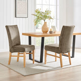 Milton Fabric Dining Side Chair - Set of 2 Pasadena Taupe, Beige 1900219-639 New Pacific Direct