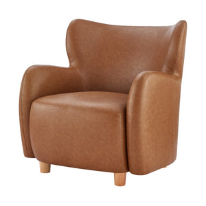 Tiffany PU Accent Arm Chair Vintage Cider, Brown 1900222-VCD New Pacific Direct