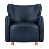 Tiffany Top Grain Leather Accent Arm Chair Garrett Blue 1900223-429 New Pacific Direct