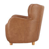 Tiffany Top Grain Leather Accent Arm Chair Garrett Caramel, Brown 1900223-685 New Pacific Direct