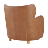 Tiffany Top Grain Leather Accent Arm Chair Garrett Caramel, Brown 1900223-685 New Pacific Direct