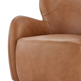 Tiffany Top Grain Leather Accent Arm Chair Garrett Caramel, Brown 1900223-685 New Pacific Direct