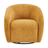 Regina Velvet Swivel Accent Arm Chair Dainty Caramel, Brown 1900224-619 New Pacific Direct