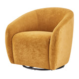 Regina Velvet Swivel Accent Arm Chair Dainty Caramel, Brown 1900224-619 New Pacific Direct