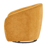 Regina Velvet Swivel Accent Arm Chair Dainty Caramel, Brown 1900224-619 New Pacific Direct