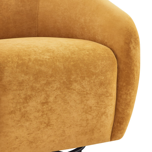 Regina Velvet Swivel Accent Arm Chair Dainty Caramel, Brown 1900224-619 New Pacific Direct