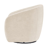 Regina Velvet Swivel Accent Arm Chair Dainty Cream, Beige 1900224-623 New Pacific Direct