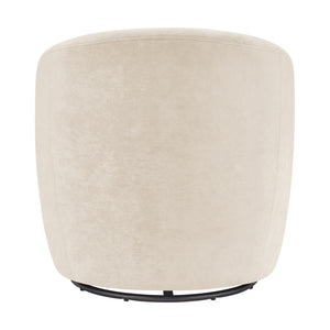 Regina Velvet Swivel Accent Arm Chair Dainty Cream, Beige 1900224-623 New Pacific Direct