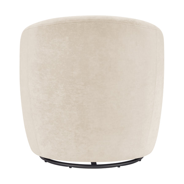 Regina Velvet Swivel Accent Arm Chair Dainty Cream, Beige 1900224-623 New Pacific Direct