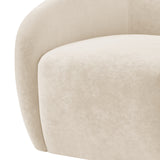 Regina Velvet Swivel Accent Arm Chair Dainty Cream, Beige 1900224-623 New Pacific Direct