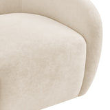 Regina Velvet Swivel Accent Arm Chair Dainty Cream, Beige 1900224-623 New Pacific Direct