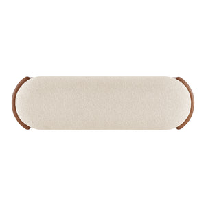 Alyssa Fabric/PU Storage Bench Palladian Beige/Vintage Cider, Beige 1900225-61CD New Pacific Direct