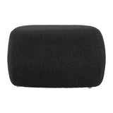 Carlese Fabric Small Ottoman Palladian Charcoal, Black 1900226-612 New Pacific Direct