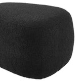 Carlese Fabric Small Ottoman Palladian Charcoal, Black 1900226-612 New Pacific Direct