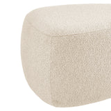 Carlese Fabric Small Ottoman Palladian Beige 1900226-613 New Pacific Direct