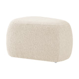 Carlese Fabric Small Ottoman Palladian Beige 1900226-613 New Pacific Direct