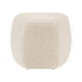 Carlese Fabric Small Ottoman Palladian Beige 1900226-613 New Pacific Direct