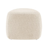 Carlese Fabric Small Ottoman Palladian Beige 1900226-613 New Pacific Direct