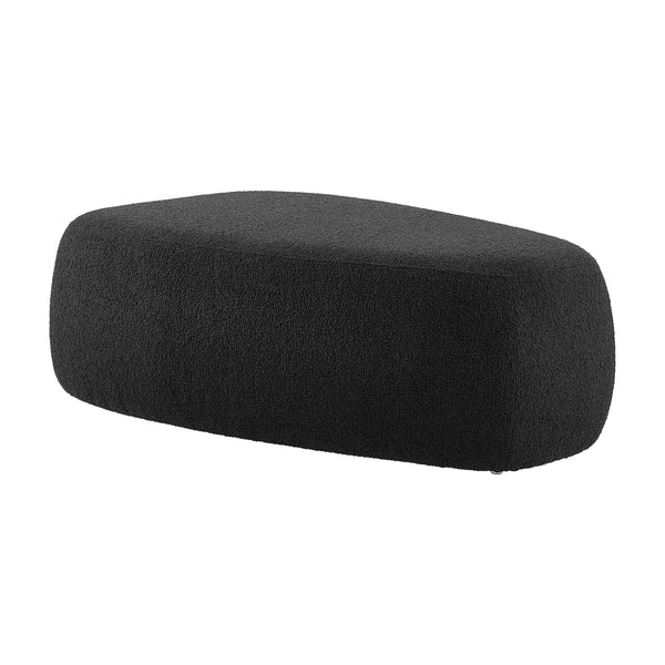 Carlese Fabric Big Ottoman Palladian Charcoal, Black 1900227-612 New Pacific Direct