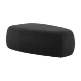 Carlese Fabric Big Ottoman Palladian Charcoal, Black 1900227-612 New Pacific Direct