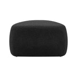 Carlese Fabric Big Ottoman Palladian Charcoal, Black 1900227-612 New Pacific Direct