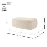 Carlese Fabric Big Ottoman Palladian Beige 1900227-613 New Pacific Direct