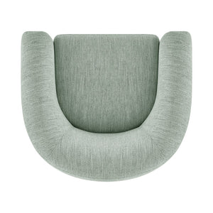 New Pacific Direct Ruth Linen Accent Arm Chair - Plush High-density Foam Seating With Stylish Solid Wood Frame Design Sage Gray 100% Polyester 1900230-684-npd