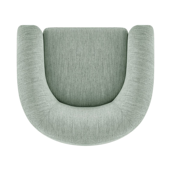 New Pacific Direct Ruth Linen Accent Arm Chair - Plush High-density Foam Seating With Stylish Solid Wood Frame Design Sage Gray 100% Polyester 1900230-684-npd