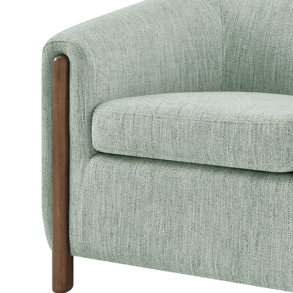 New Pacific Direct Ruth Linen Accent Arm Chair - Plush High-density Foam Seating With Stylish Solid Wood Frame Design Sage Gray 100% Polyester 1900230-684-npd