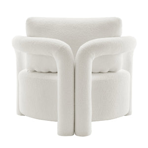 New Pacific Direct Maisie Modern Luxe Faux Shearling Accent Chair With Cozy Lumbar Pillow For Stylish Comfort Wilmont White 100% Polyester 1900234-715-npd