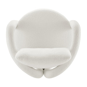 New Pacific Direct Maisie Modern Luxe Faux Shearling Accent Chair With Cozy Lumbar Pillow For Stylish Comfort Wilmont White 100% Polyester 1900234-715-npd