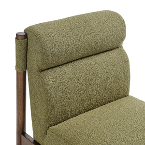 New Pacific Direct Micah Elegant Boucle Dining Side Chair - Eco-friendly Design With High-density Foam Comfort Palladian Green 100% Polyester (Recycled) 1900235-611-npd