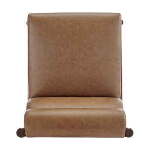 New Pacific Direct Micah Elegant Faux Leather Dining Side Chair With High-density Foam & Stylish Tubular Frame Vintage Cider  1900236-vcd-npd