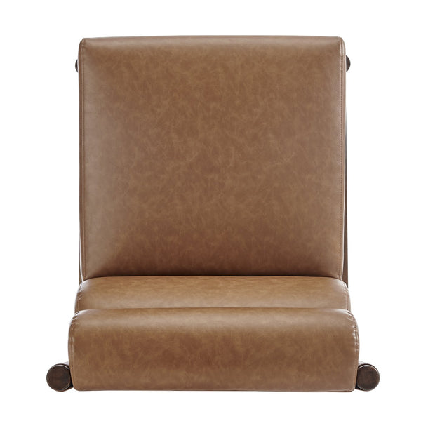 New Pacific Direct Micah Elegant Faux Leather Dining Side Chair With High-density Foam & Stylish Tubular Frame Vintage Cider  1900236-vcd-npd