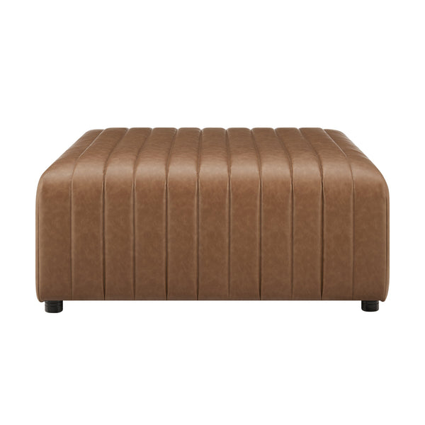 New Pacific Direct Harland Modern Faux Leather Coffee Table With Tufted Vintage Cider Finish – Chic & Spacious Design Vintage Cider  1900237-vcd-npd