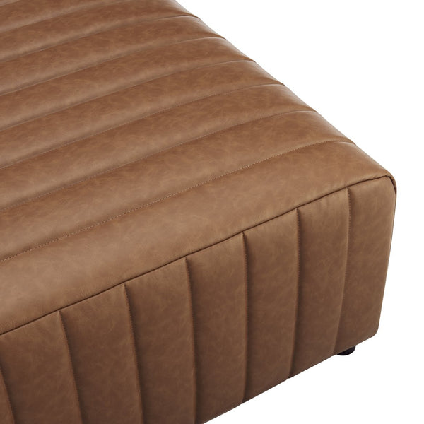 New Pacific Direct Harland Modern Faux Leather Coffee Table With Tufted Vintage Cider Finish – Chic & Spacious Design Vintage Cider  1900237-vcd-npd