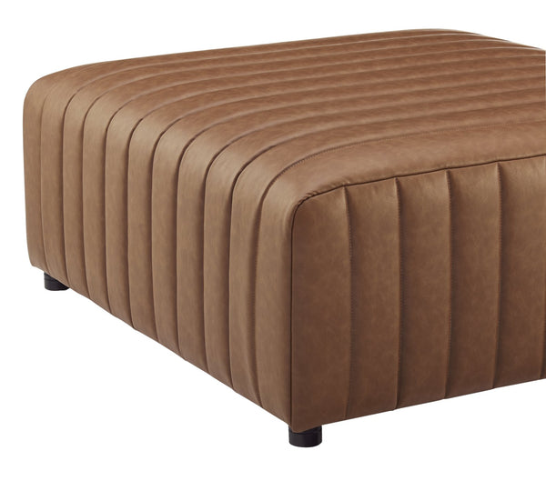 New Pacific Direct Harland Modern Faux Leather Coffee Table With Tufted Vintage Cider Finish – Chic & Spacious Design Vintage Cider  1900237-vcd-npd