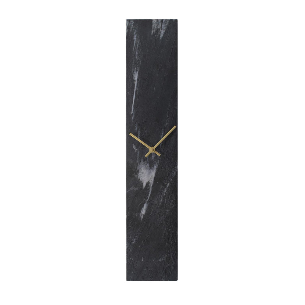 Howard Elliott Mies Black Marble Monolith Clock: Luxurious Modern Design With Gold Accents For Timeless Elegance Black Marble 190024-howard-elliott